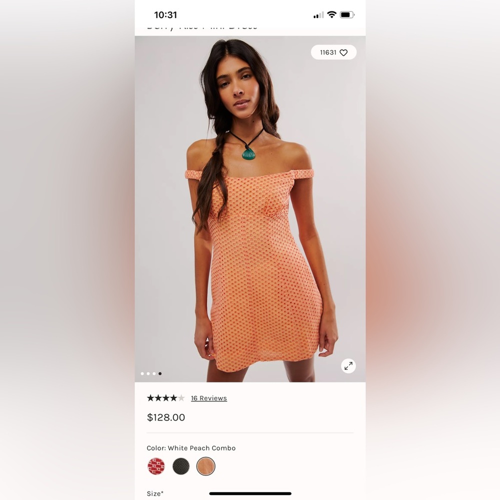 Free People Berry Kiss Mini Dress